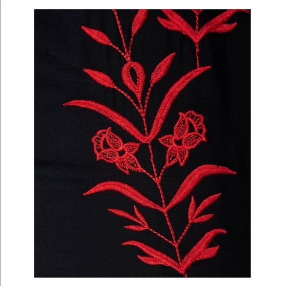 Zara FLOWING EMBROIDERED DRESS - Picture 7 of 8